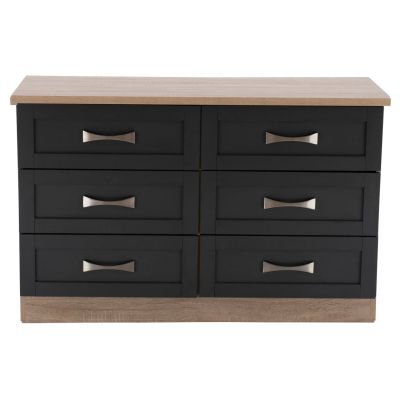 Bedroom dresser -Drawer HM317.04 with 6 drawers Sonama-Grey 120x40x76cm