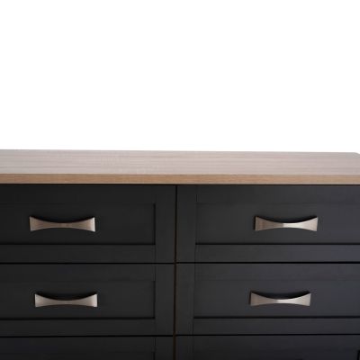 Bedroom dresser -Drawer HM317.04 with 6 drawers Sonama-Grey 120x40x76cm
