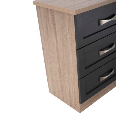 Bedroom dresser -Drawer HM317.04 with 6 drawers Sonama-Grey 120x40x76cm