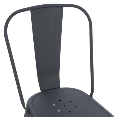 Метален стол MELITA HM8641.10 в сиво 43x50x82Hcm