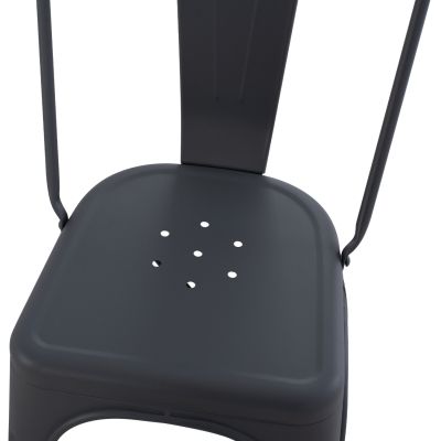 Метален стол MELITA HM8641.10 в сиво 43x50x82Hcm