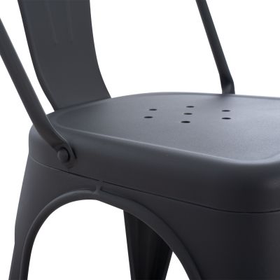 Метален стол MELITA HM8641.10 в сиво 43x50x82Hcm