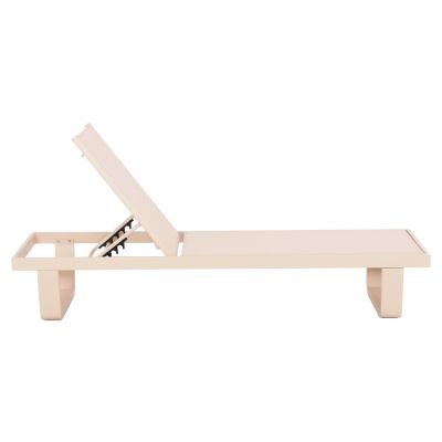 ALUMINUM SUNBED RICKON WITH TESLIN FABRIC HM6292.04 CHAMPAGNE COLOR 198x61,5x97Hcm.