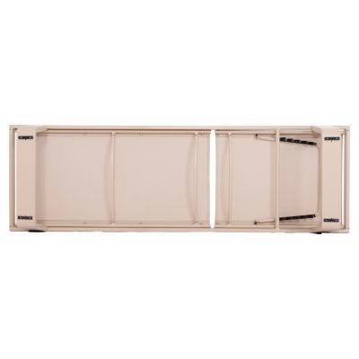 ALUMINUM SUNBED RICKON WITH TESLIN FABRIC HM6292.04 CHAMPAGNE COLOR 198x61,5x97Hcm.