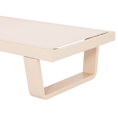 ALUMINUM SUNBED RICKON WITH TESLIN FABRIC HM6292.04 CHAMPAGNE COLOR 198x61,5x97Hcm.