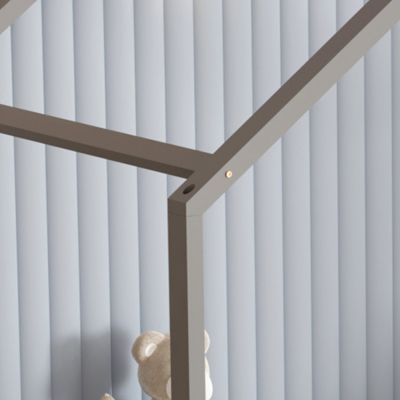 BED FOR KIDS KLARICE HM680.05 t.MONTESSORI-2 DRAWERS- SOLID PINE WOOD IN GREY- 190x90cm.