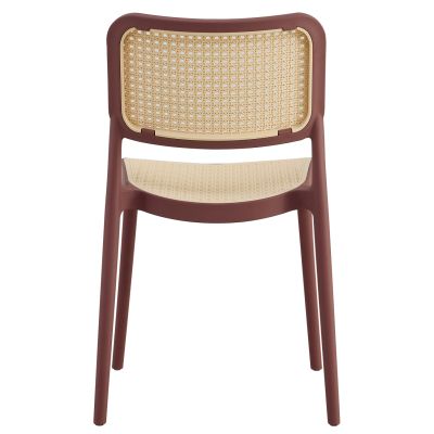 CHAIR POLYPROPYLENE MEKO HM5934.05 MAROON AND BEIGE 51x52x80Hcm.
