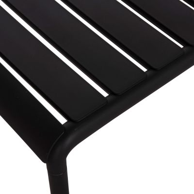 OUTDOOR COFFEE TABLE KORVER HM6334.02 POLYPROPYLENE IN BLACK 100x60x46Hcm.
