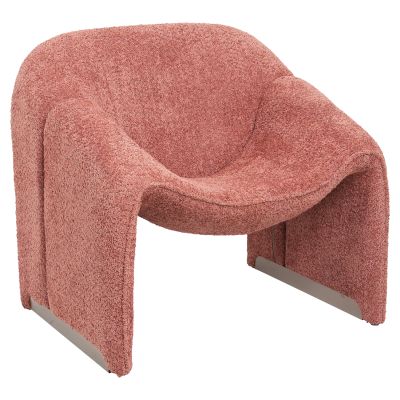 КРЕСЛО SPINER HM9599.02 РОЗОВ ПЛАТ ОТ БУКЛЕ 81x64x74Hcm.