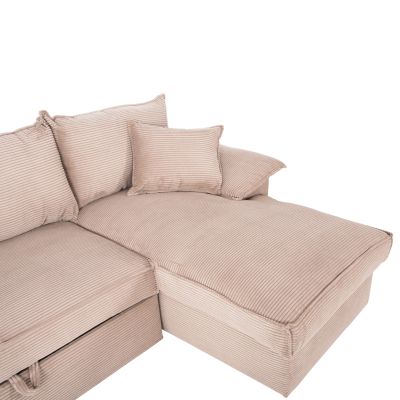 ЪГЛОВ РАЗТЕГАТЕЛ С МЯСТО ЗА СЪХРАНЕНИЕ ALDO HM3276.01R БЕЖОВ ДАМАС 256x91-159x87Hcm.