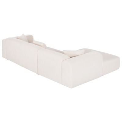 CORNER SOFA (LEFT) BRICKEN HM3275.02L WHITE FABRIC 110-282x98-160x72Hcm.