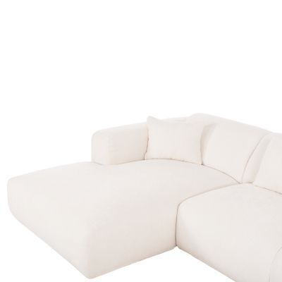CORNER SOFA (LEFT) BRICKEN HM3275.02L WHITE FABRIC 110-282x98-160x72Hcm.