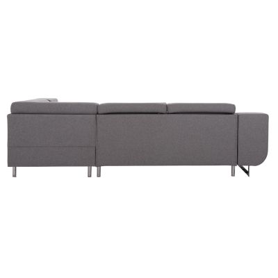 CORNER SOFA-BED WITH STORAGE SPACE ENCORE HM3301.01R GREY FABRIC 285x205x90Hcm.