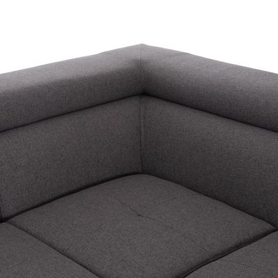 CORNER SOFA-BED WITH STORAGE SPACE ENCORE HM3301.01R GREY FABRIC 285x205x90Hcm.