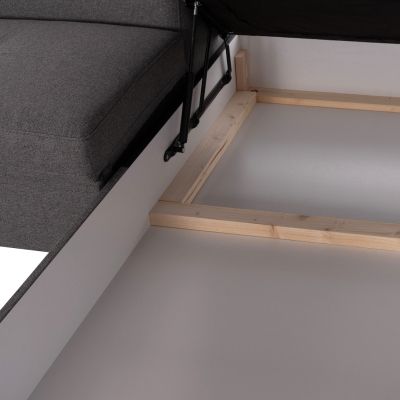 CORNER SOFA-BED WITH STORAGE SPACE ENCORE HM3301.01R GREY FABRIC 285x205x90Hcm.