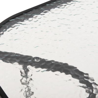 OUTDOOR METALLIC TABLE ADAM HM5679.03 BLACK WITH REINFORCED GLASS TOP 120Χ70Χ70Hcm.