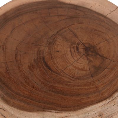 ROUND STOOL MAMBA HM9901.11 SOLID SUAR WOOD IN NATURAL COLOR Φ30x45Hcm.