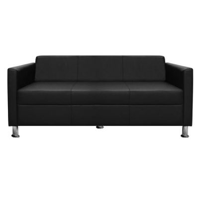 Sofa 3 seater Cubo PU Black HM3034.02 173χ71χ73cm.