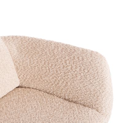 DINING ARMCHAIR SWIVEL BLANS HM9942.07 BEIGE BOUCLE FABRIC-METAL LEGS 62x60x90Hcm.