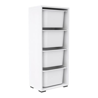 CHEST OF DRAWERS SANI HM18216.01 MELAMINE IN WHITE-4 WHITE P.E. DRAWERS 45,5x30x109Hcm.