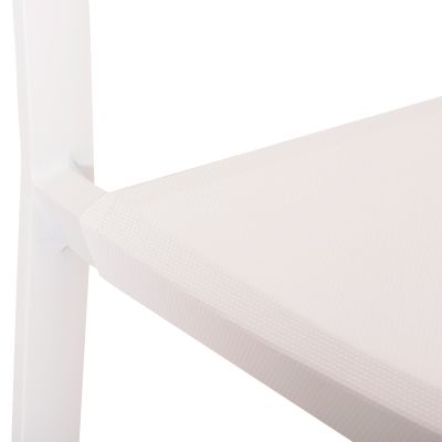 БАР СТОЛ АЛУМИНИЕВ БЯЛ HM5892.12 СРЕДЕН ВИСОЧИН С РАБОТИ-РАТАН&ТЕКСТЛИНИЯ 56.5x57x99.5см.