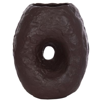 DECORATIVE TABLE VASE NAMENTIS HM4673.07S TERRACOTA IN CHOCOLATE COLOR--22x13x28Hcm.