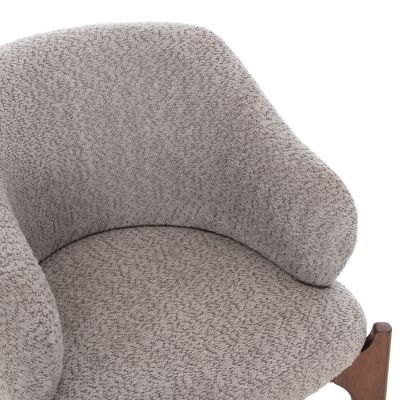 ТРАПЕЗЕН СТОЛ ABAI HM9971.03 КАУЧУКОВО ДЪРВО В ЦВЯТ ОРЕХ-ДАМА С БУКЛЕ В СВЕТЛО СИВО 65x63x79Hcm.