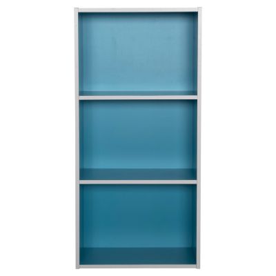 WALL SHELF RACK CUBICON HM9941.05 MELAMINE IN BLUE-WHITE 38,5x23,5x80Hcm.