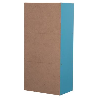 WALL SHELF RACK CUBICON HM9941.05 MELAMINE IN BLUE-WHITE 38,5x23,5x80Hcm.