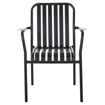 ALUMINUM ARMCHAIR RACHEL HM6088.01 BLACK 63x58x85Hcm.