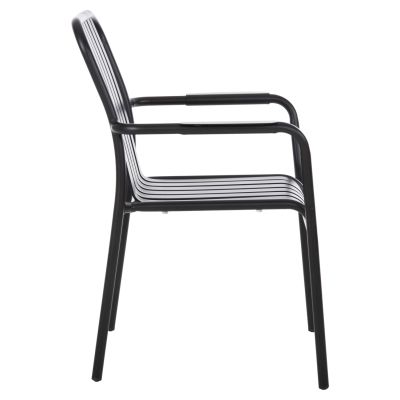 ALUMINUM ARMCHAIR RACHEL HM6088.01 BLACK 63x58x85Hcm.