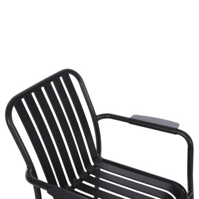 ALUMINUM ARMCHAIR RACHEL HM6088.01 BLACK 63x58x85Hcm.