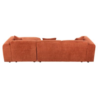 CORNER SOFA BRICKEN HM3275.03R BRICK RED FABRIC 110-282x98-160x72Hcm.