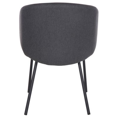 ТРАПЕЗЕН СТОЛ ISIAH HM9615.01 СИВ ДАМАС-ЧЕРНИ МЕТАЛНИ КРАКА 56x56x76Hсм.