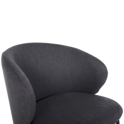 ТРАПЕЗЕН СТОЛ ISIAH HM9615.01 СИВ ДАМАС-ЧЕРНИ МЕТАЛНИ КРАКА 56x56x76Hсм.