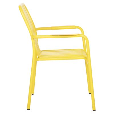 ALUMINUM ARMCHAIR RACHEL HM6088.06 YELLOW 63x58x85Hcm.