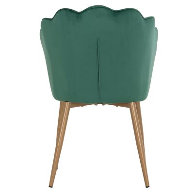 СТОЛ HM8737.03 КАДИФЕНО ЗЕЛЕН С МЕТАЛНА ЗЛАТНА КОНСТРУКЦИЯ 48x48x85 см.