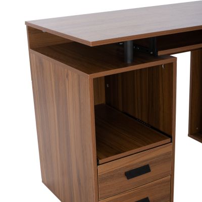 MELAMINE OFFICE DESK STATUS HM2026.03 WALNUT 120Χ55Χ76 cm.