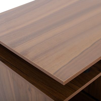 MELAMINE OFFICE DESK STATUS HM2026.03 WALNUT 120Χ55Χ76 cm.
