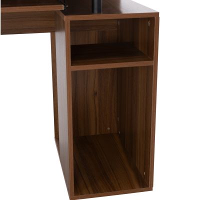 MELAMINE OFFICE DESK STATUS HM2026.03 WALNUT 120Χ55Χ76 cm.