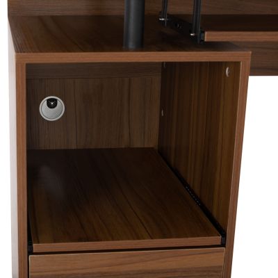 MELAMINE OFFICE DESK STATUS HM2026.03 WALNUT 120Χ55Χ76 cm.