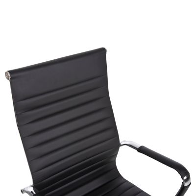 MANAGER'S OFFICE CHAIR BOSS HM1059.31 BLACK PU-CHROMED METAL FRAME AND BASE 54x57x110Hcm.