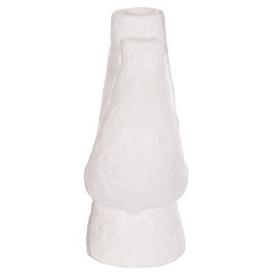 DECORATIVE TABLE VASE NAMENTIS HM4665.02S TERRACOTA IN WHITE COLOR--26x15x32.5Hcm.