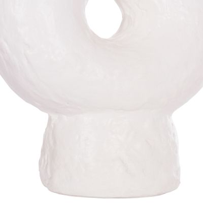 DECORATIVE TABLE VASE NAMENTIS HM4665.02S TERRACOTA IN WHITE COLOR--26x15x32.5Hcm.