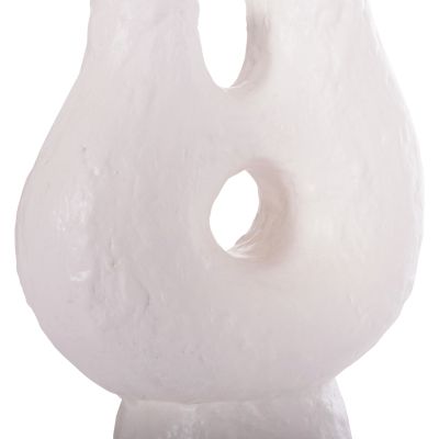 DECORATIVE TABLE VASE NAMENTIS HM4665.02S TERRACOTA IN WHITE COLOR--26x15x32.5Hcm.