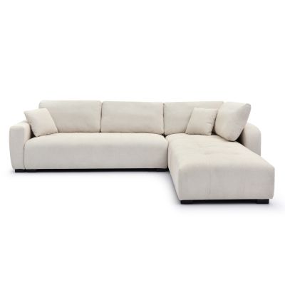 CORNER SOFA REVERSIBLE MEDEL HM3288.02 ECRU P.E. FABRIC 296x208x80Hcm.