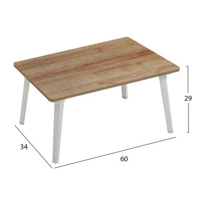 СТРАНИЧНА МАСА/ПОДАВА ЗА ЛЕГЛО BRITTA HM8965.12 СГЪВАЕМИ БЕЛИ МЕТАЛНИ КРАКА-МЕЛАМИН В НАТУРАЛ 60x34x29Hcm.