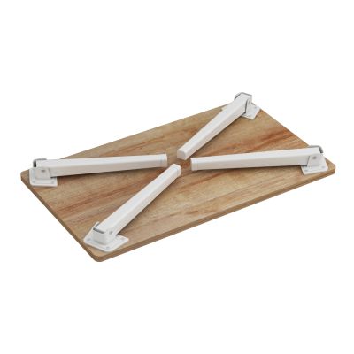 СТРАНИЧНА МАСА/ПОДАВА ЗА ЛЕГЛО BRITTA HM8965.12 СГЪВАЕМИ БЕЛИ МЕТАЛНИ КРАКА-МЕЛАМИН В НАТУРАЛ 60x34x29Hcm.