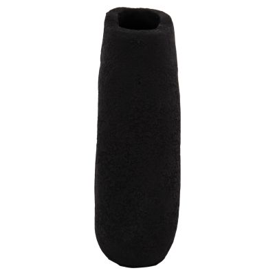 TABLE DECORATIVE VASE DECANT HM4667.01S TERRACOTA IN BLACK--17.5x6.5x17Hcm.