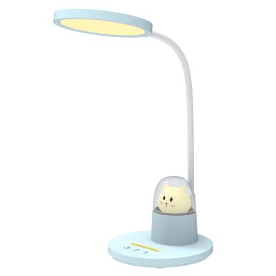 KIDS DESK LAMP LED BADOO CAT FIGURE LIGHT HM4449.03 SKY BLUE-WHITE ABS